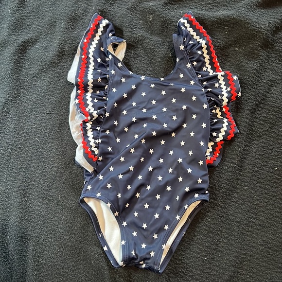 Janie and Jack Stars ruffle sleeve swim - Picture 1 of 5